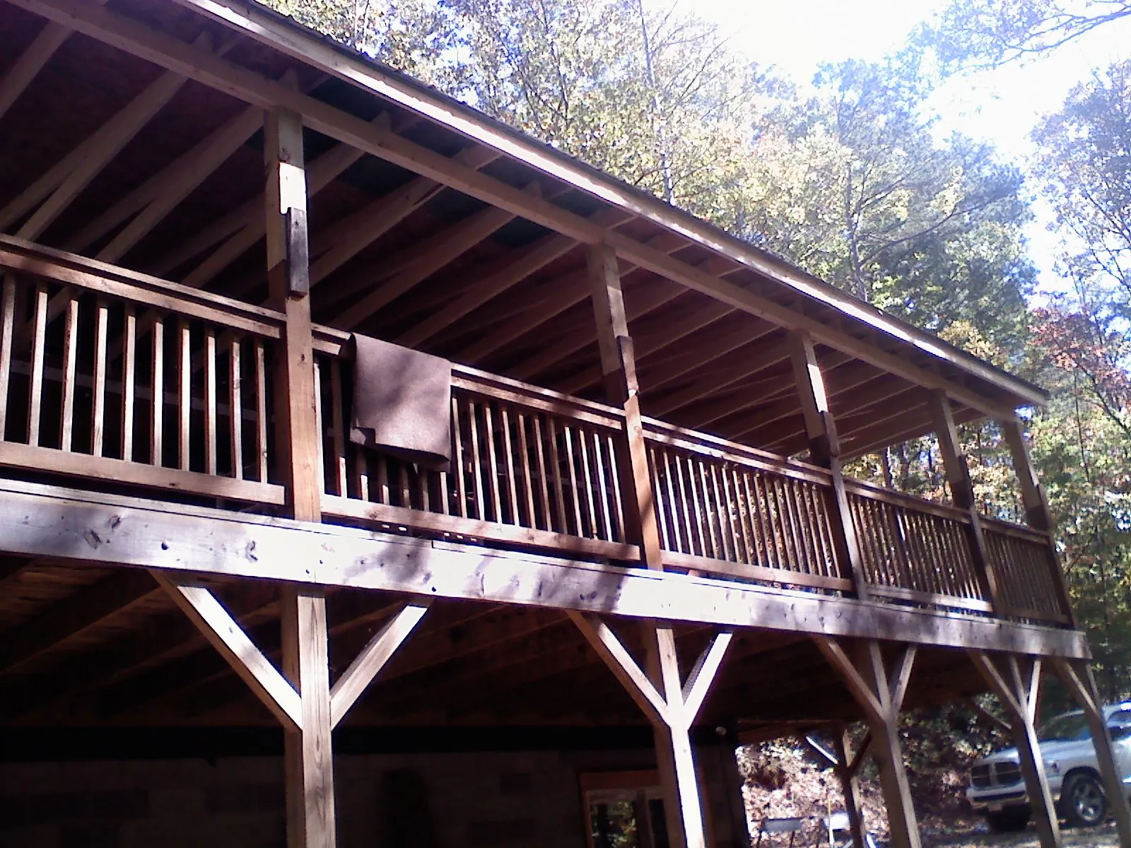 Timber framing under a new elevated porch and deck — Roof Leak Repair in Blanding by Roofing Brothers